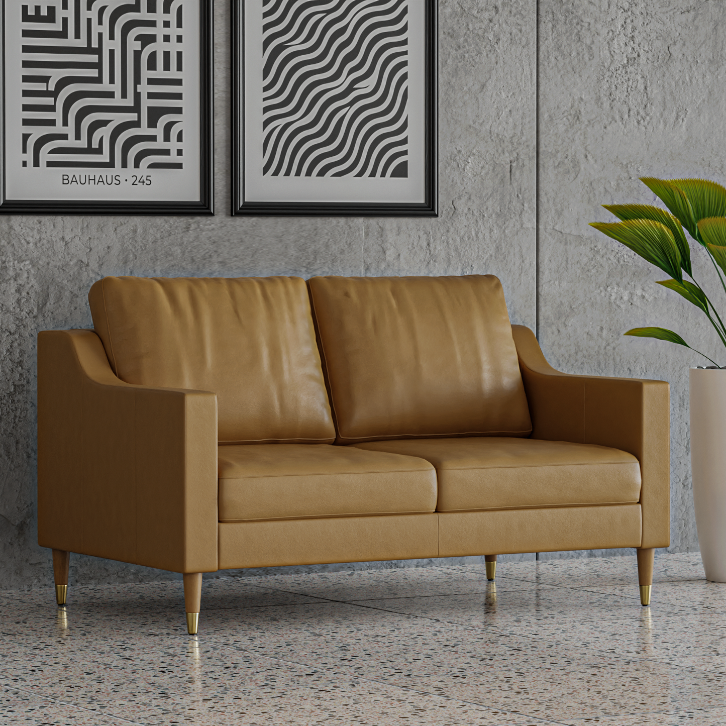 Lore Sofa | 2 Seater Italian Leather Sofa (5 feet)