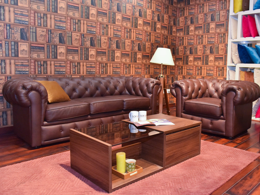 Chesterfield 3 Seater Fabric Sofa