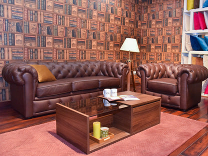 Chesterfield 3 Seater Fabric Sofa