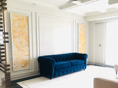 Chesterfield 4 Seater Fabric Sofa