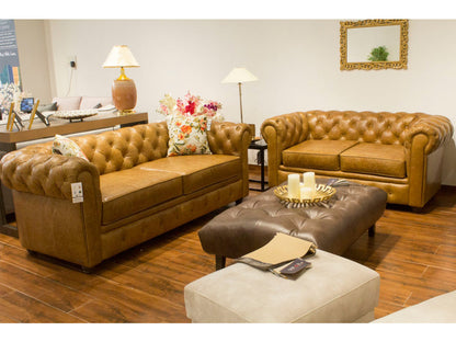 Chesterfield 4 Seater Fabric Sofa