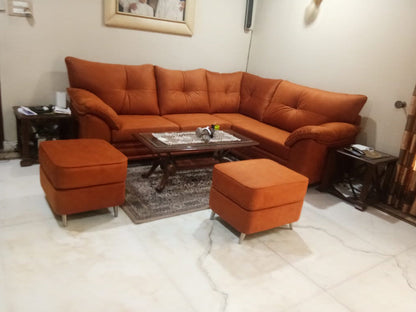 Brooklyn Corner Artificial Leather Both Side Arms