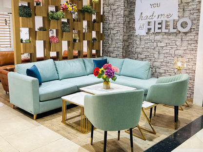 Zinc Corner Artificial Leather LHF With Chaise