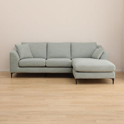 French Velvet Vista L-Shaped Sofa