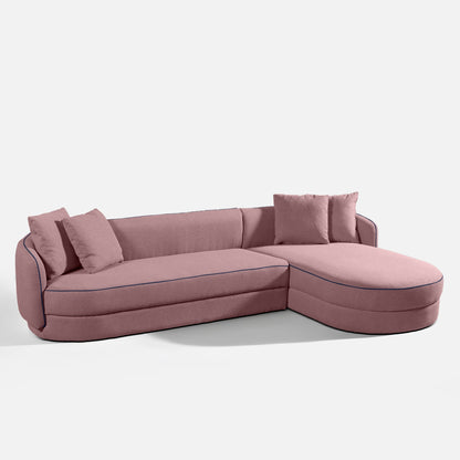 Bianca Curvy Sectional L Shape Sofa - 118"