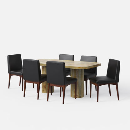 Alba-Lidia Dining Table Set - Modern & Space-Saving Design