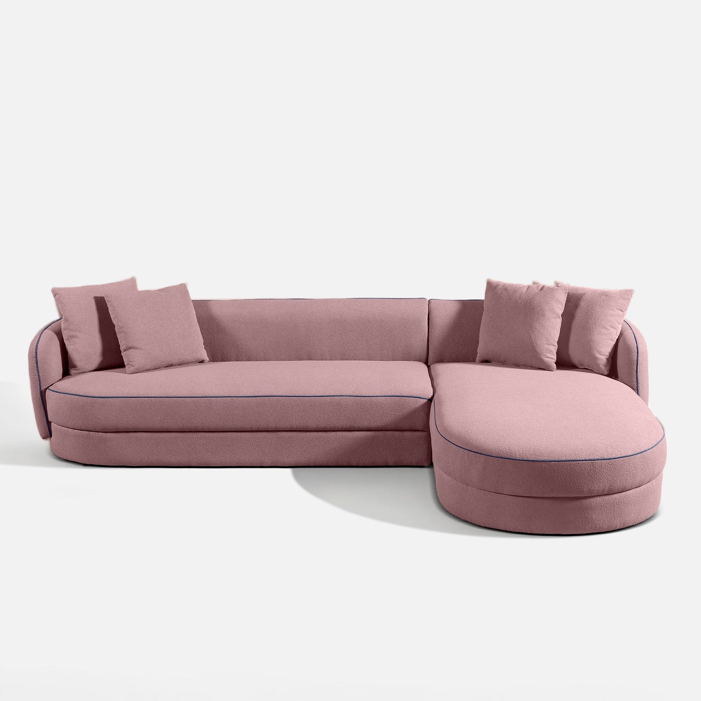 Bianca Curvy Sectional L Shape Sofa - 118"