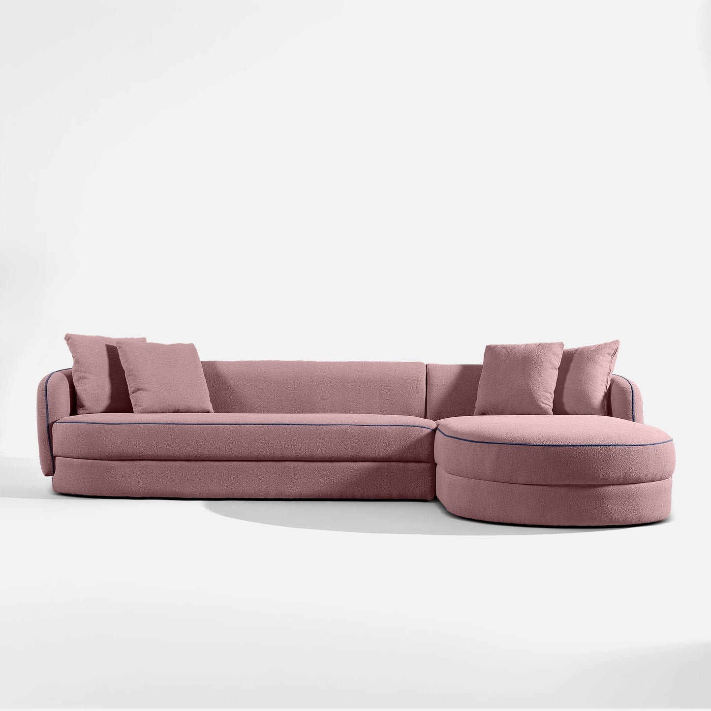 Bianca Curvy Sectional L Shape Sofa - 118"