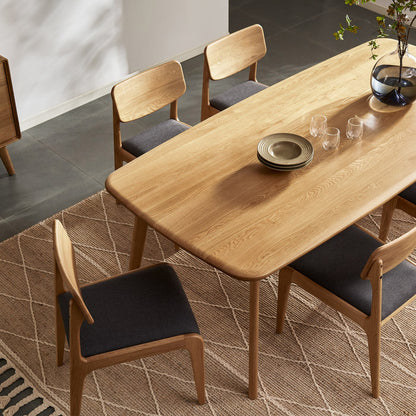 Kosha Dining Table (7 feet) - Solid Teak/Walnut/Oak Wood
