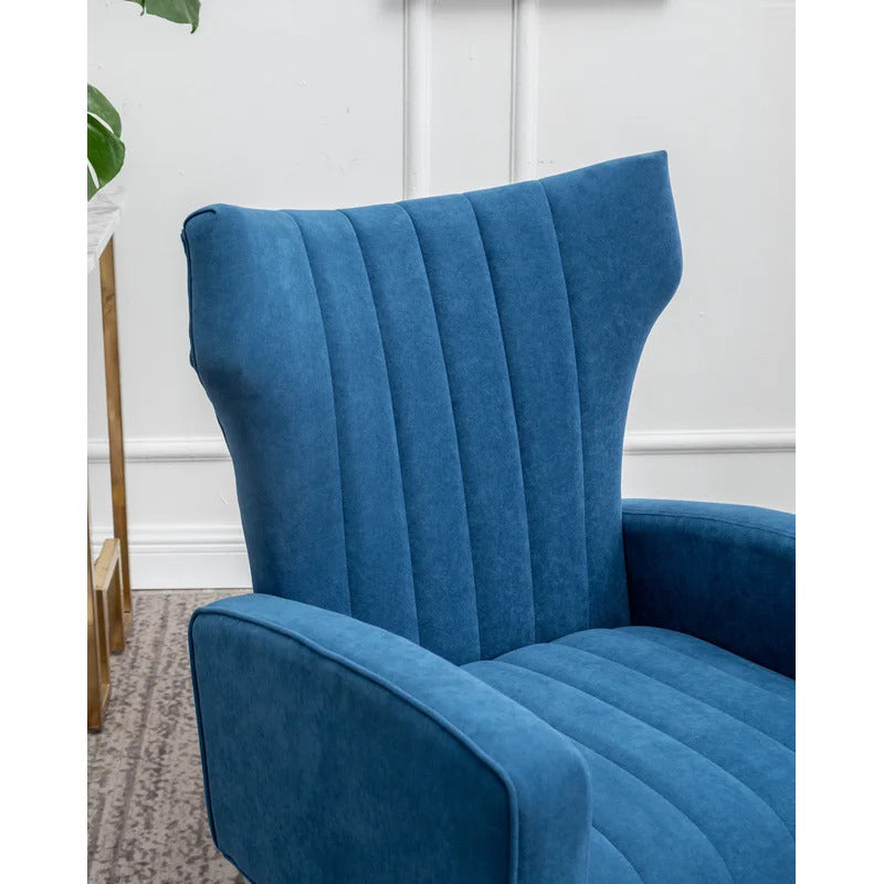 Velvet Majesty Throne Wing Chair