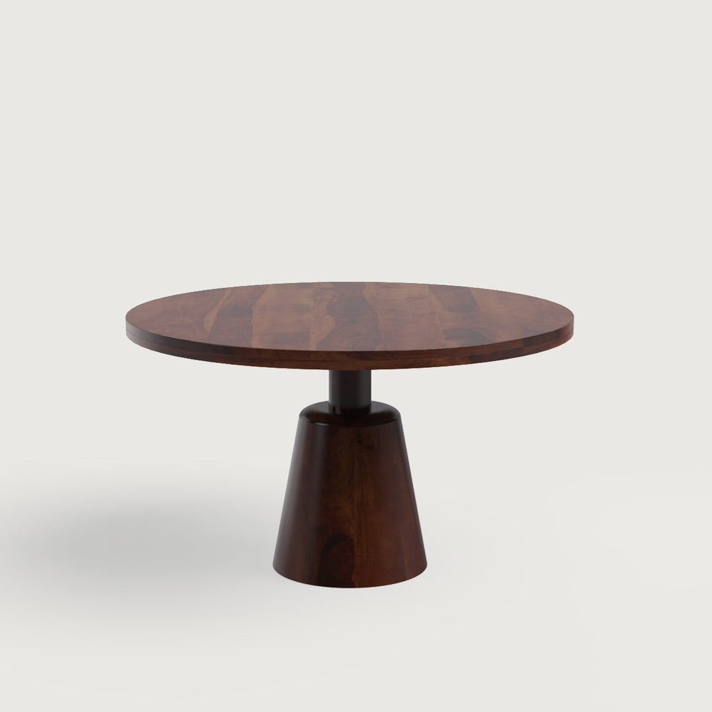 Yukon Luxury Dining Table - Large 130 cm Teak Stained Sheesham