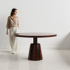 Yukon Luxury Dining Table - Large 130 cm Teak Stained Sheesham