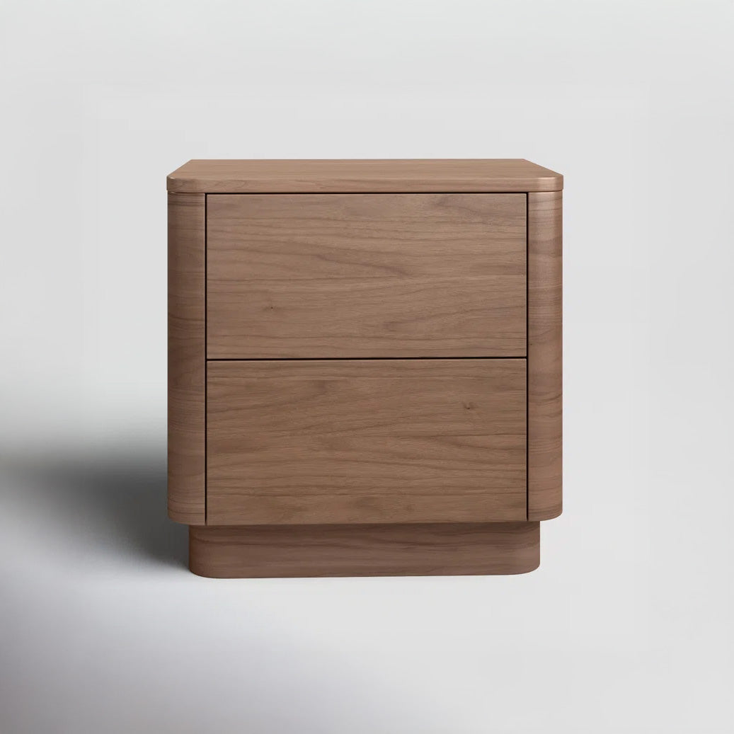 Aari Bedside Table | Solid Walnut/Teak/Oak Wood | 1.5 Feet Length