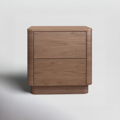 Aari Bedside Table | Solid Walnut/Teak/Oak Wood | 1.5 Feet Length