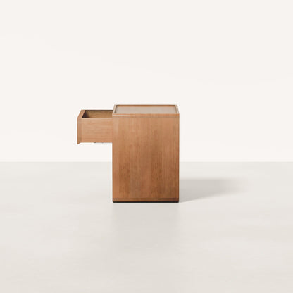 Sael Bedside Table | Solid Walnut/Teak/Oak Wood | 1.2 Feet Length