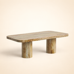 Alba Coffee Table — rear three-quarter construction view