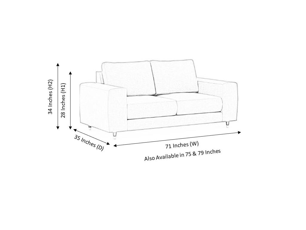 Alex 2 Seater Artificial Leather Sofa