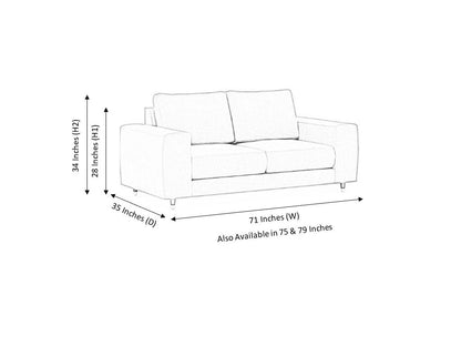 Alex 2 Seater Artificial Leather Sofa