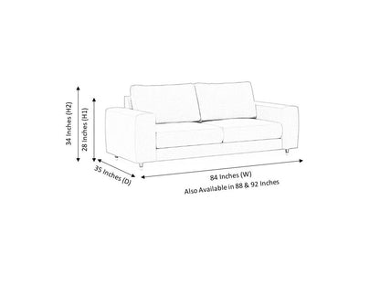 Alex 3 Seater Fabric Sofa