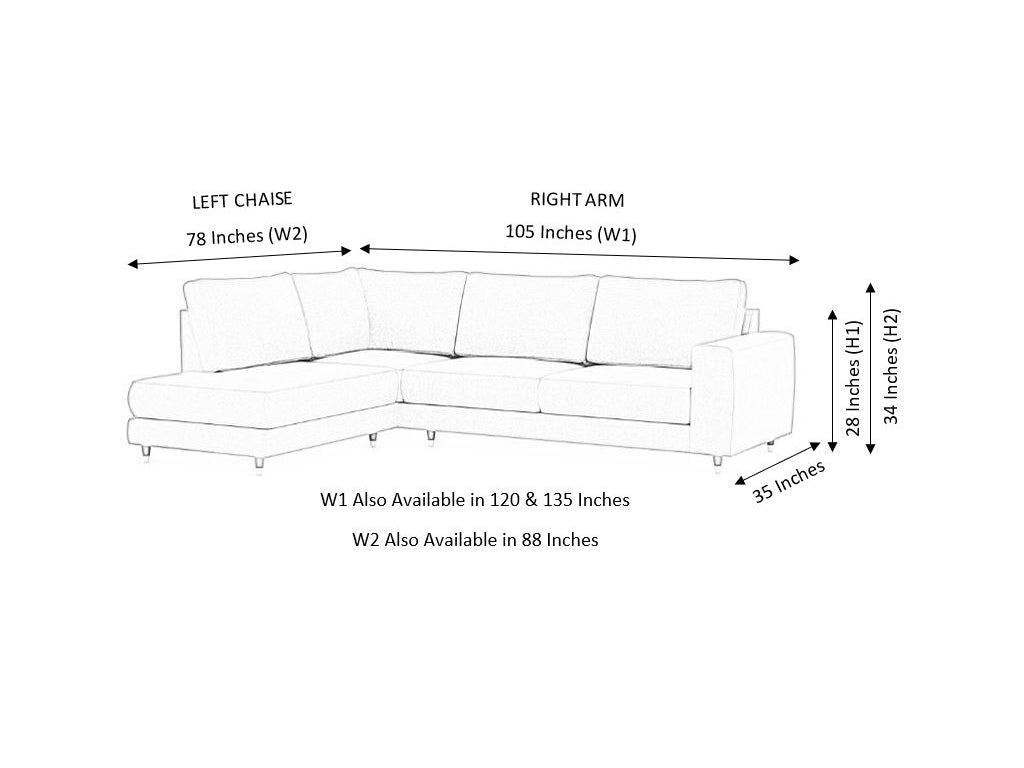 Alex Corner Fabric RHF With Chaise