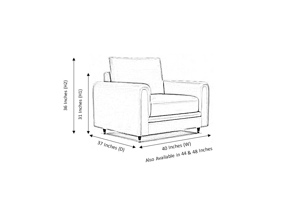 Amber 1 Seater Fabric Sofa
