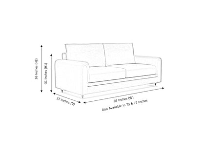 Amber 2 Seater fabric Sofa