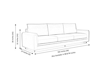 Amber 4 Seater Fabric Sofa