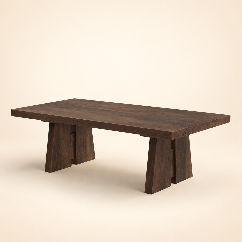 Ana Coffee Table — rear three-quarter construction view
