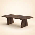 Ana Coffee Table — rear three-quarter construction view
