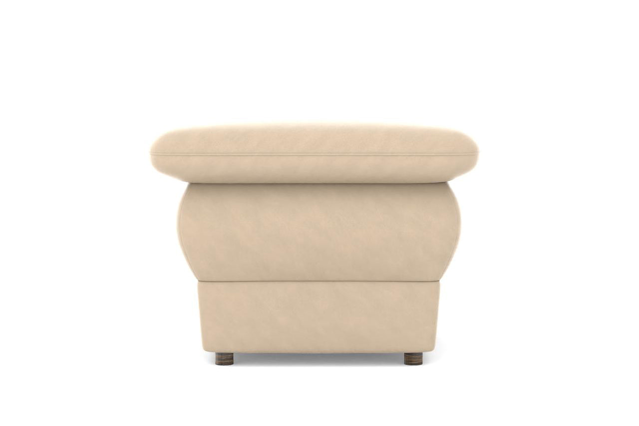 Chiffon Artificial Leather Ottoman
