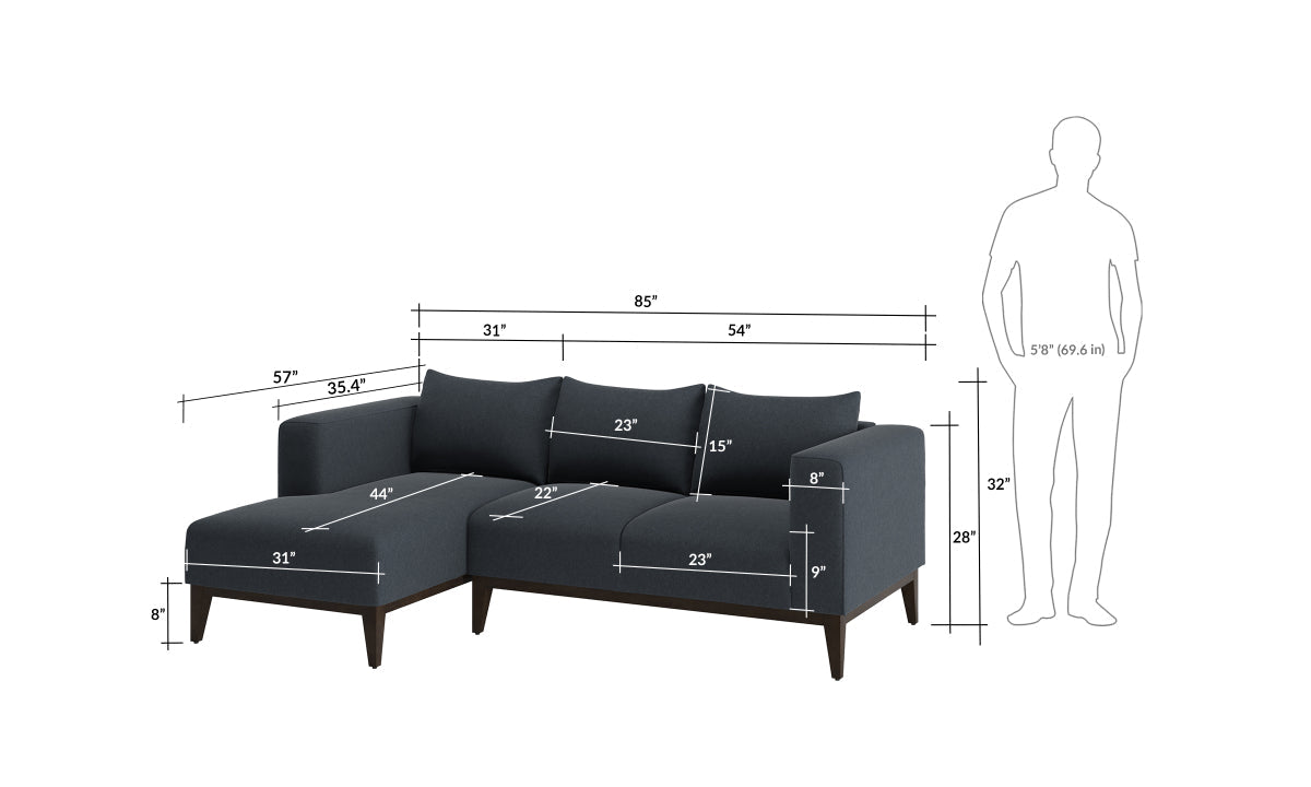 Florida Sectional Sofa 2 Seater