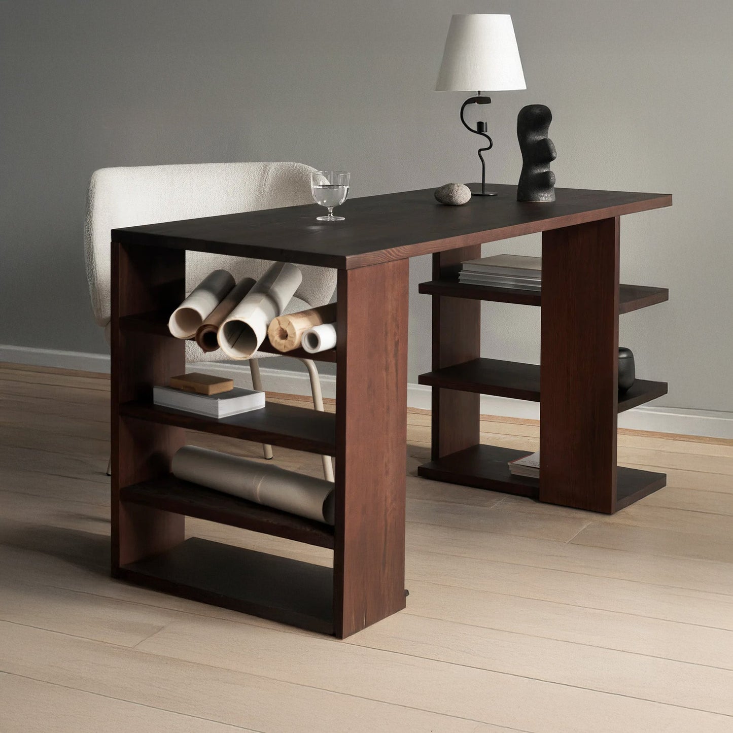 Orka Desk (4.5 feet) - Solid Teak/Walnut/Oak Wood