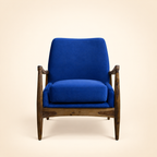 Baden accent chair in deep ocean blue upholstery