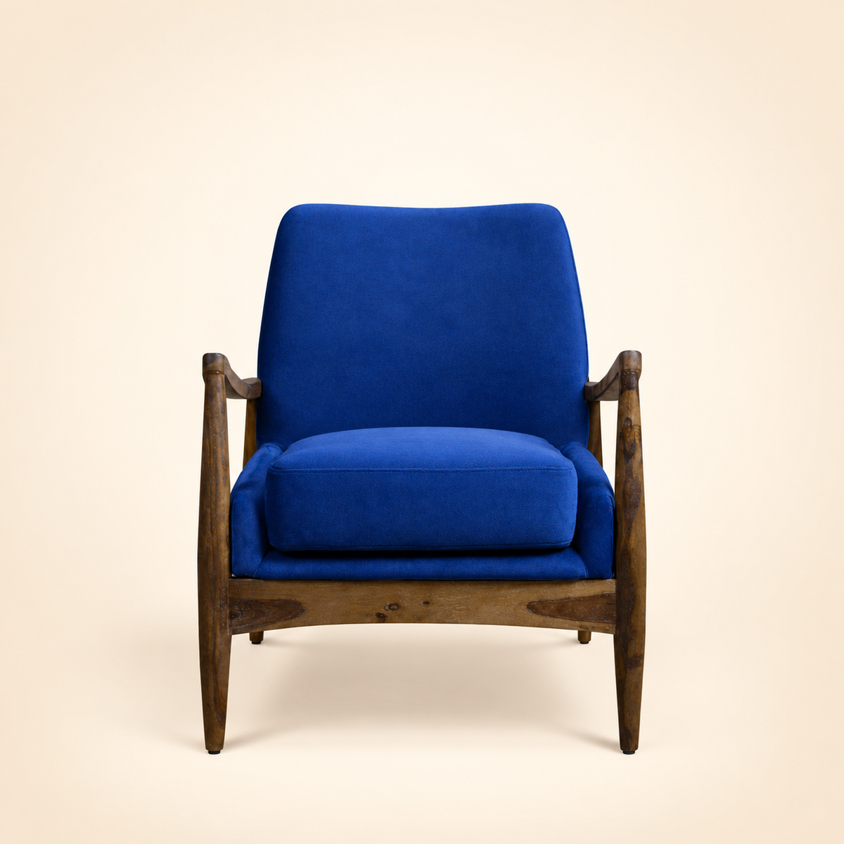 Baden accent chair in deep ocean blue upholstery
