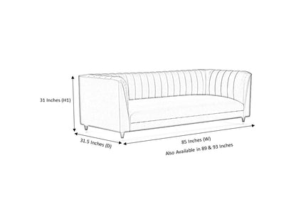Baxley 3 Seater Artificial Leather Sofa