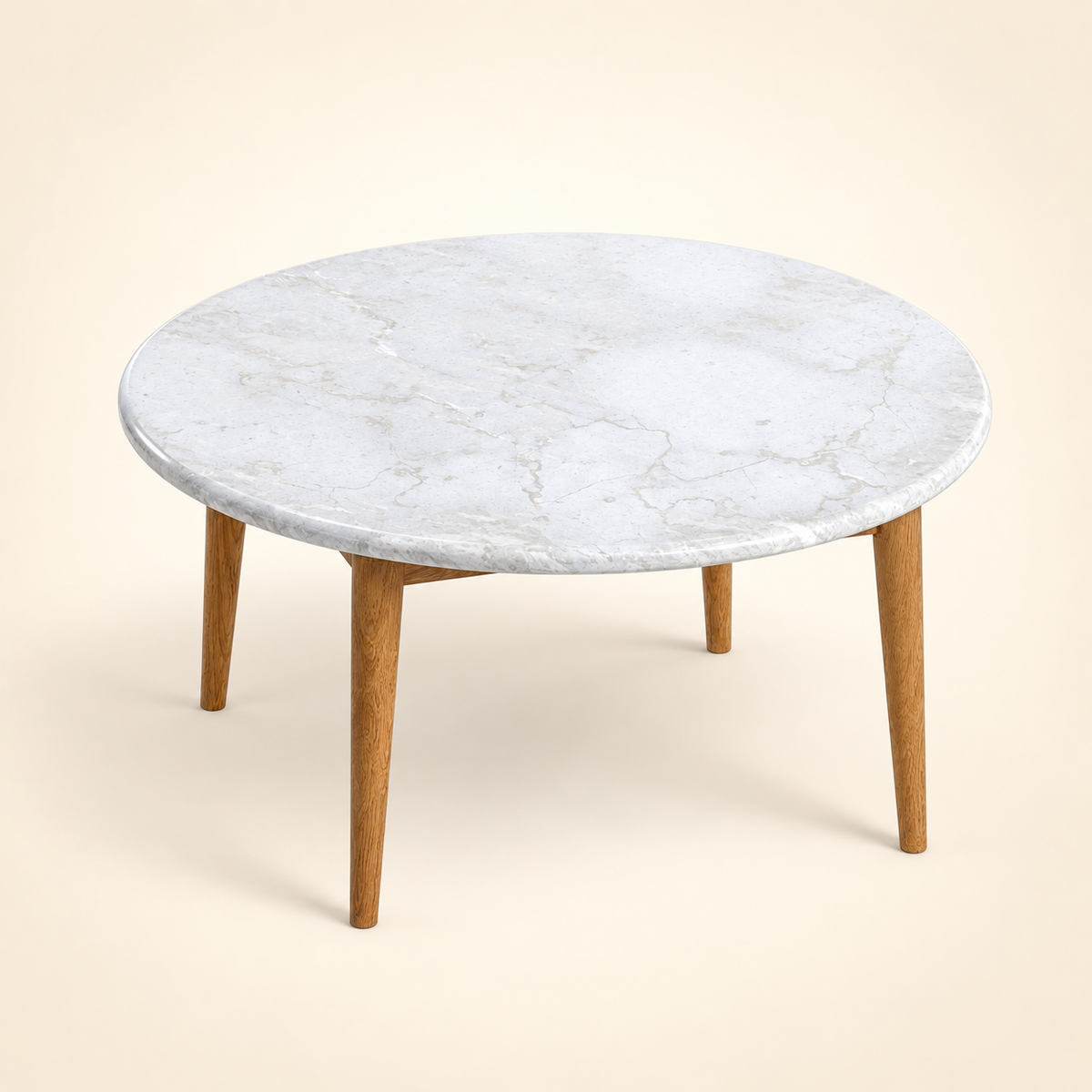 Bear Round Coffee Table - elevated tabletop view