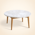 Bear Round Coffee Table - rear three-quarter construction view
