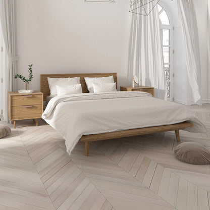 Bon Bed - Solid Teak/Walnut/Oak Wood (King)