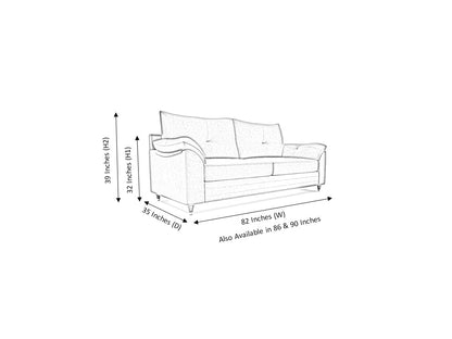 Brooklyn 3 Seater Fabric Sofa