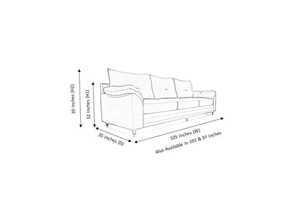 Brooklyn 4 Seater Artificial Leather Sofa