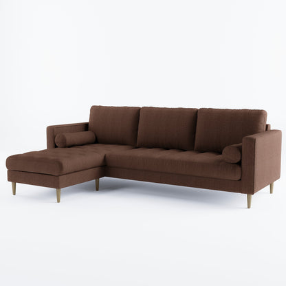 Palo Sofa T | L-Shaped Sectional with Chaise (8.25 feet length) | Tufted