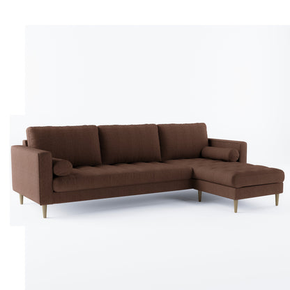 Palo Sofa T | L-Shaped Right Sectional with Chaise (8.25 feet length) | Tufted