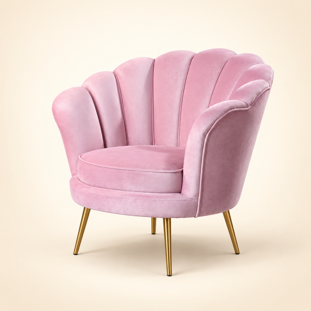 Butterfly Accent Chair in Pink Color catalogue angle 3