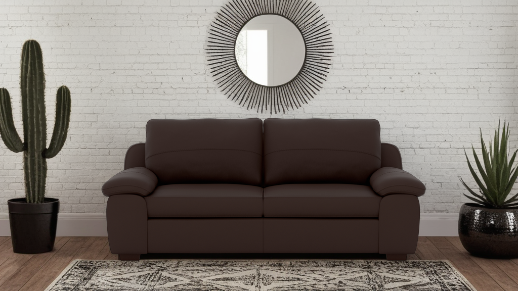 California 3 Seater Leather Sofa