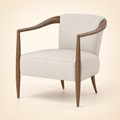 Camino accent chair in light ash grey upholstery