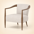 Camino accent chair in light ash grey upholstery