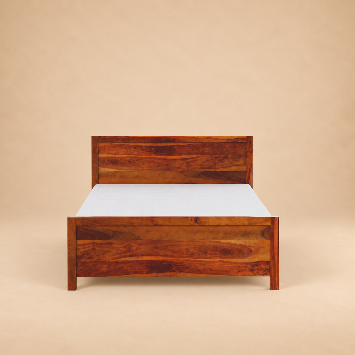 Camino Storage Bed - Sheesham — warm beige studio view 2