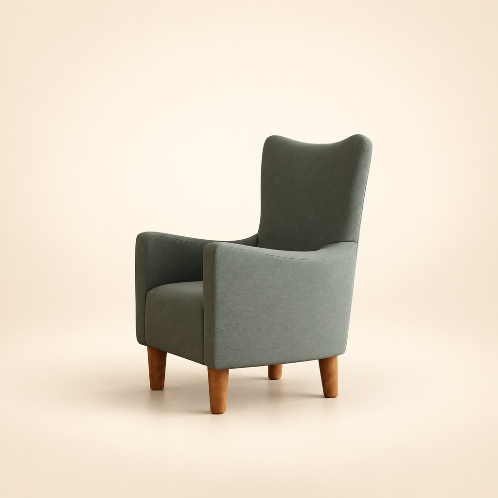 Cassidy Wingback Accent Chair – alternate three-quarter view