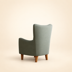 Cassidy Wingback Accent Chair – rear three-quarter view