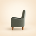 Cassidy Wingback Accent Chair – side view